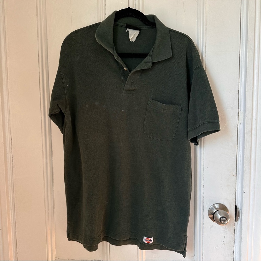 2000s Dickies Green Relaxed Polo